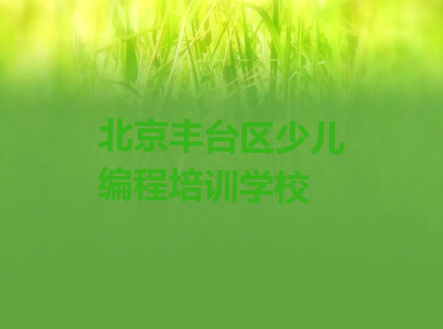 十大北京丰台区少儿编程一对一辅导真的有用吗实力名单一览排行榜排行榜