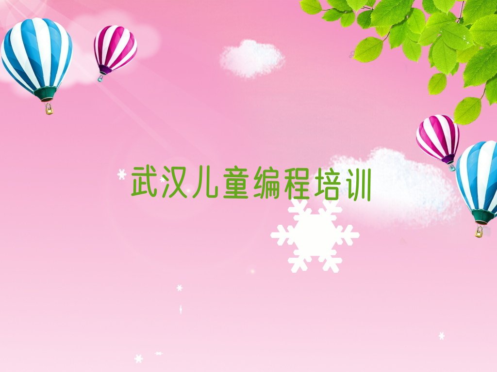 武汉黄陂区蔡榨街道儿童编程培训学校