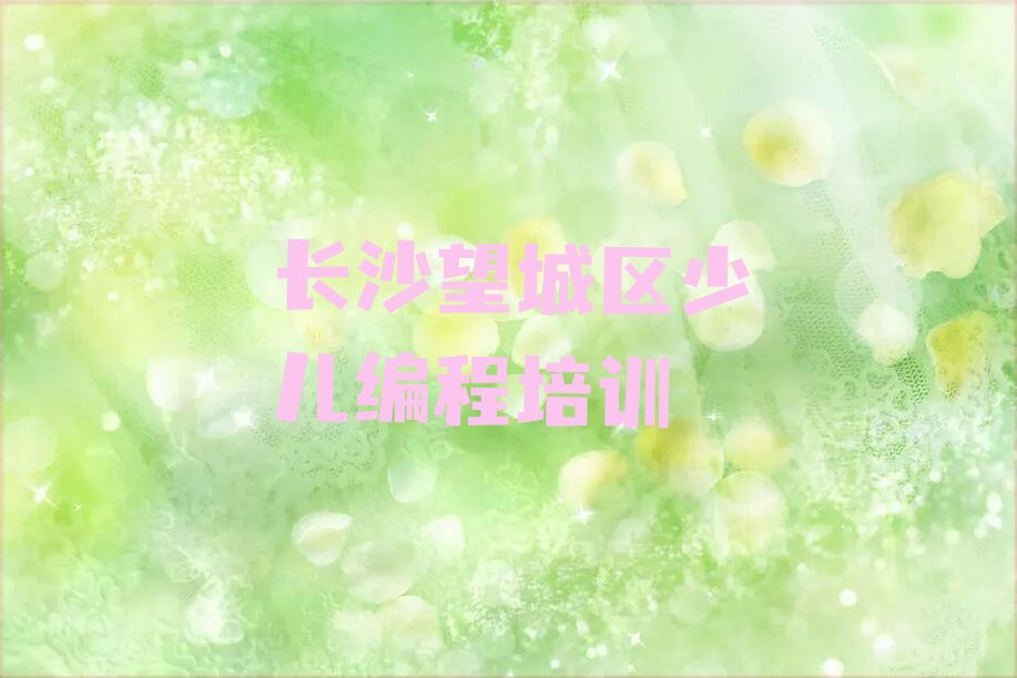 长沙望城区少儿编程培训