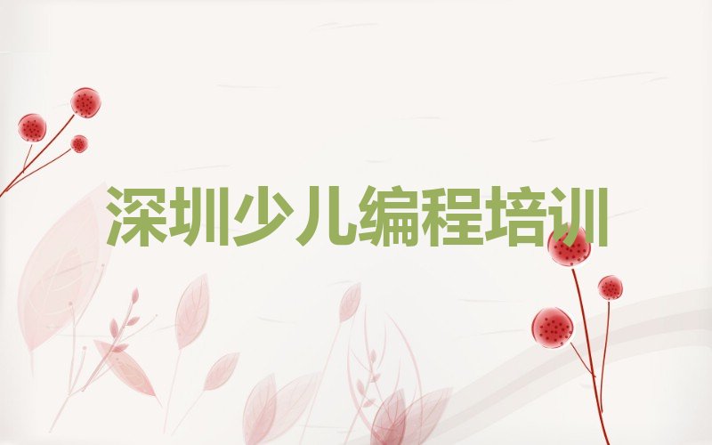 深圳盐田区少儿NOIP编程竞赛培训学校
