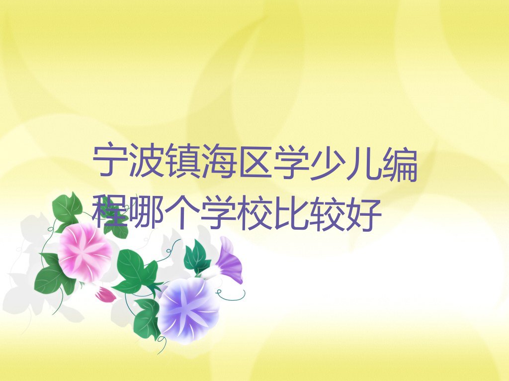 十大宁波镇海区学少儿编程哪个学校比较好排行榜