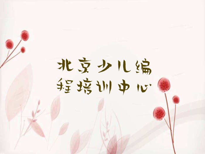 北京少儿编程培训中心