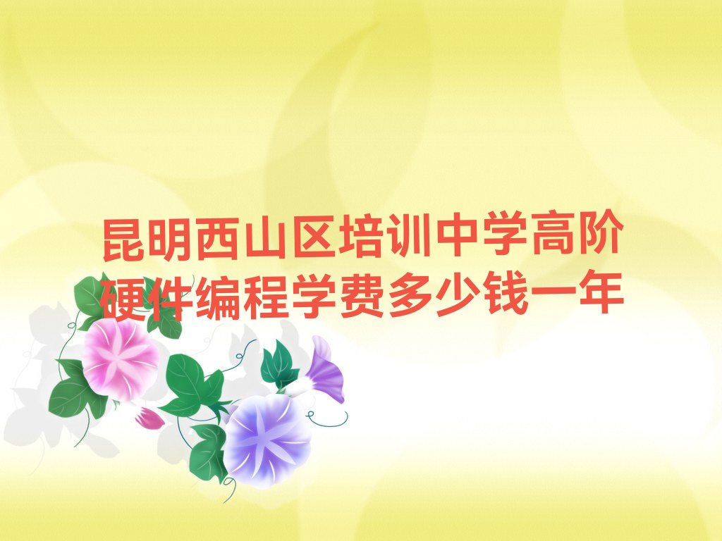 十大昆明西山区培训中学高阶硬件编程学费多少钱一年排行榜