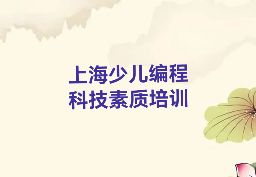 上海青浦区华新镇少儿编程培训学校
