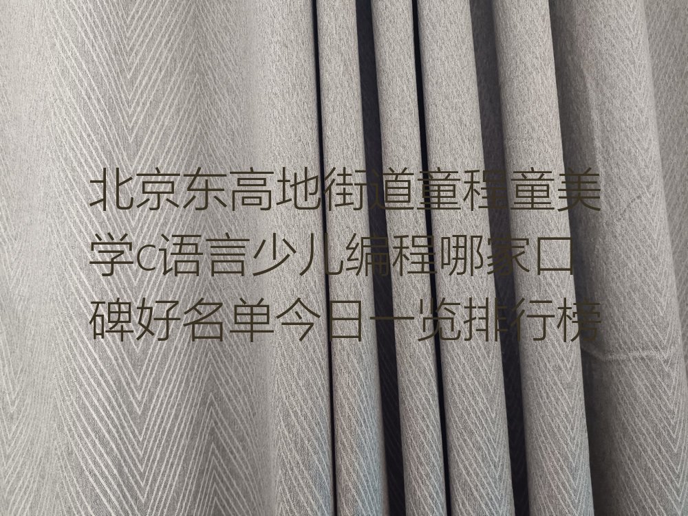 十大北京东高地街道童程童美学c语言少儿编程哪家口碑好名单今日一览排行榜排行榜