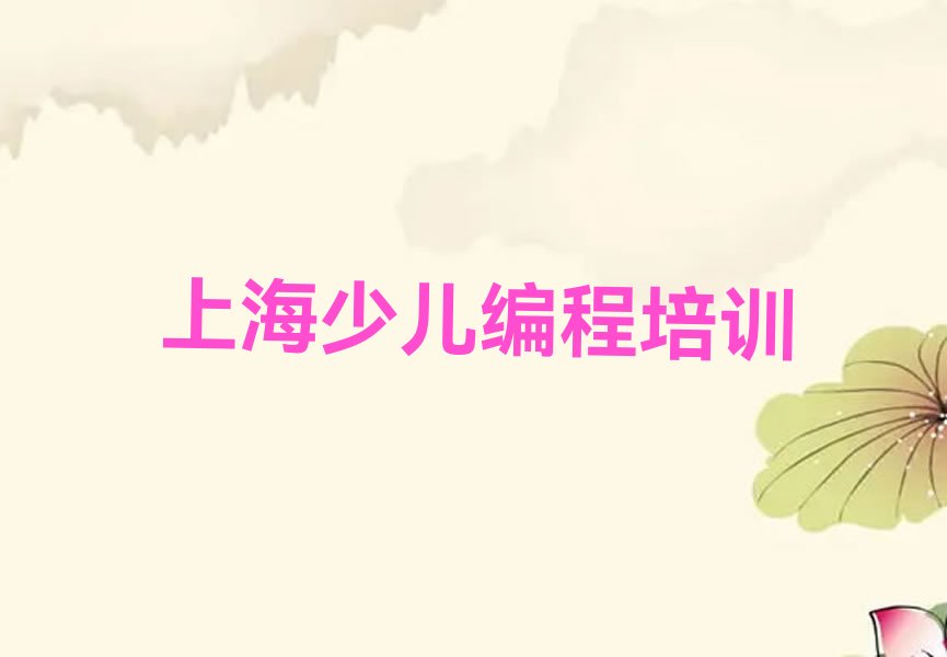 上海青浦区华新镇少儿编程培训学校