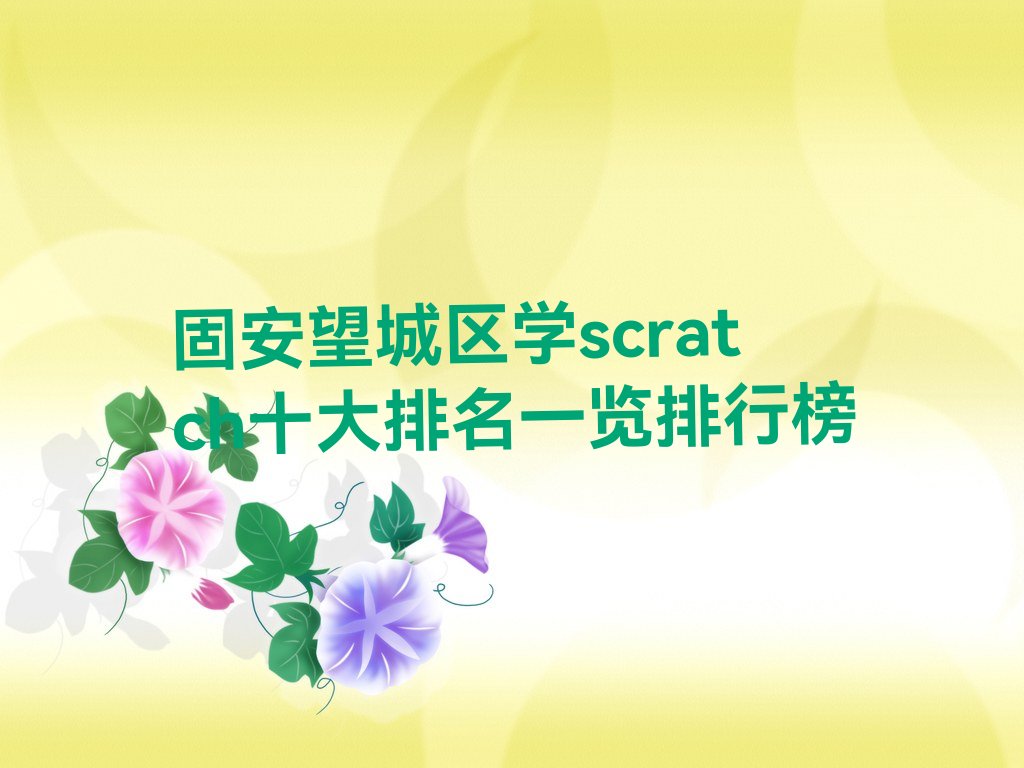 固安望城区黄金园少儿编程培训学校