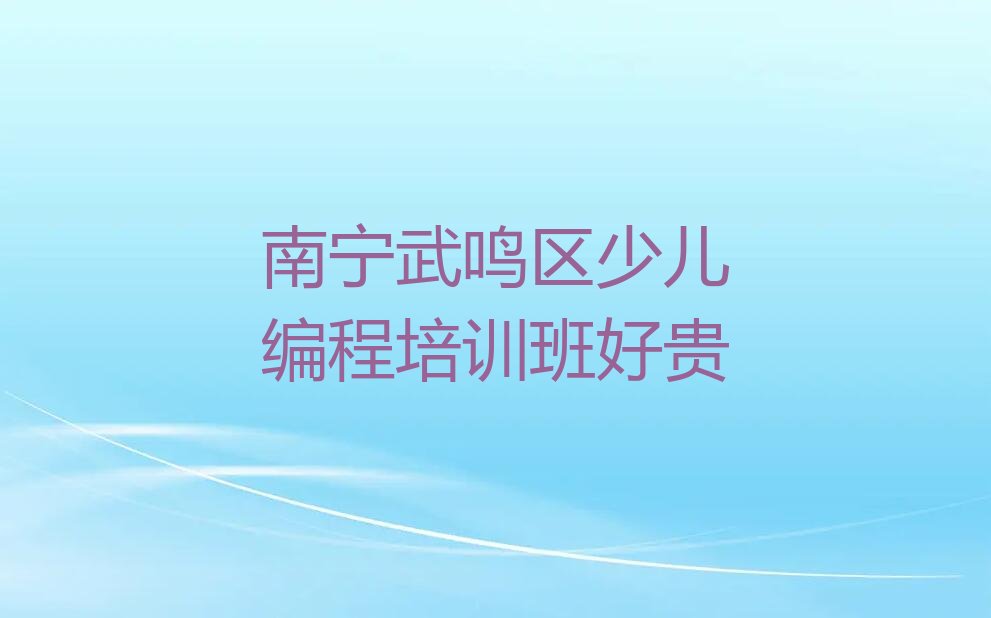十大南宁武鸣区少儿编程培训班好贵排行榜