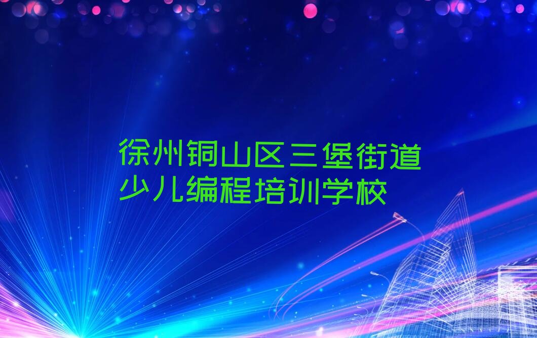 徐州铜山区三堡街道少儿编程培训学校