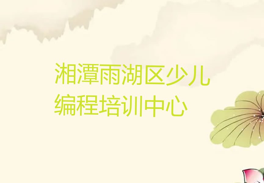 湘潭雨湖区少儿编程培训中心