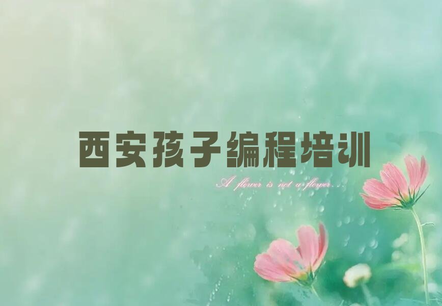 十大西安市临潼区正规孩子编程班排行榜