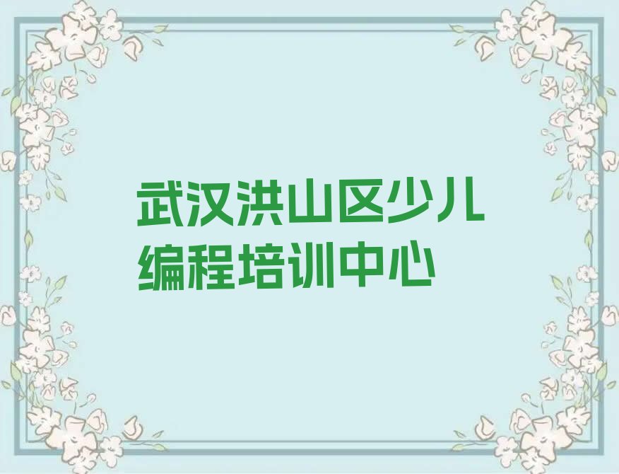 武汉洪山区少儿编程培训中心