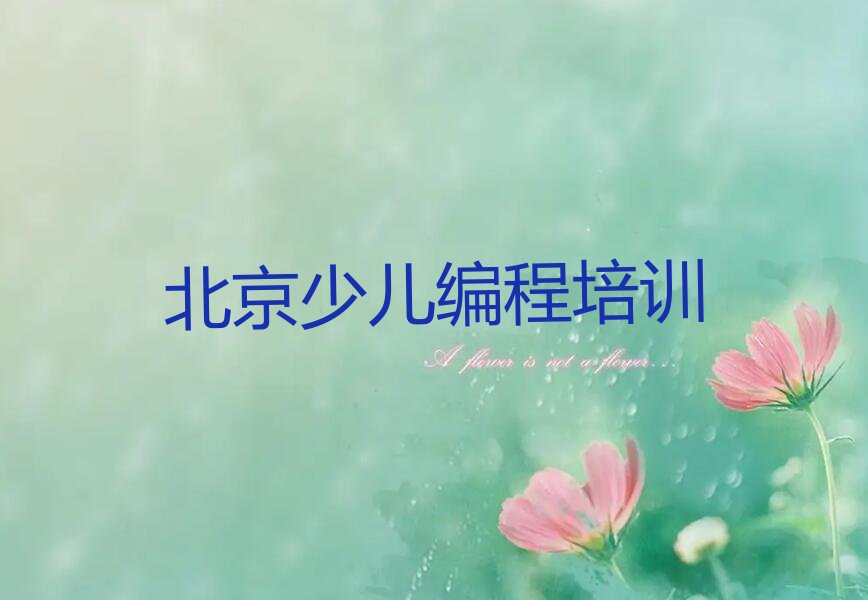 北京顺义区少儿编程培训班