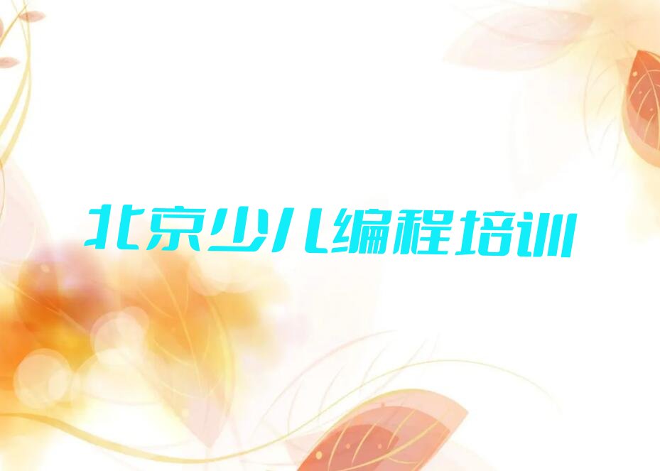 北京顺义区光明街道青少年编程培训学校