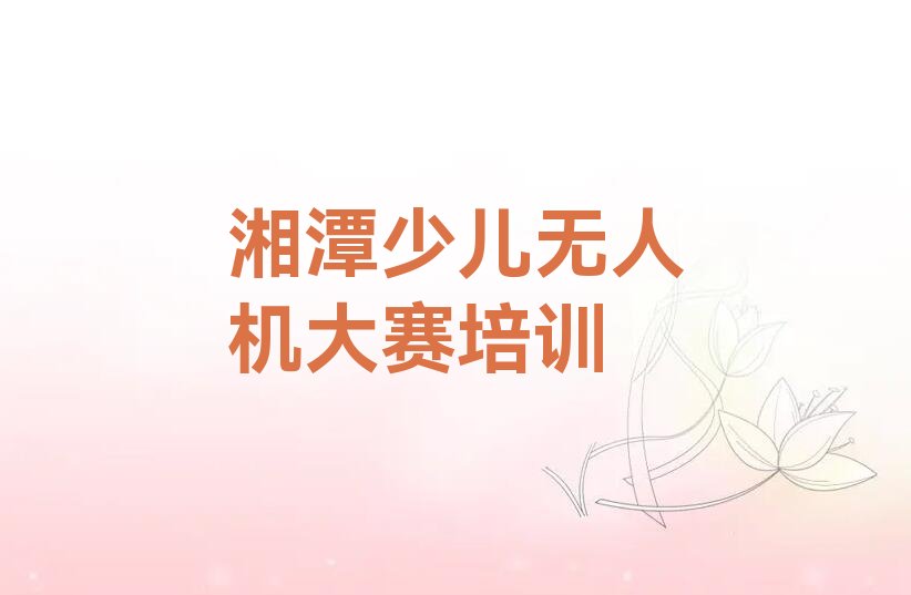湘潭岳塘区少儿无人机大赛培训学校