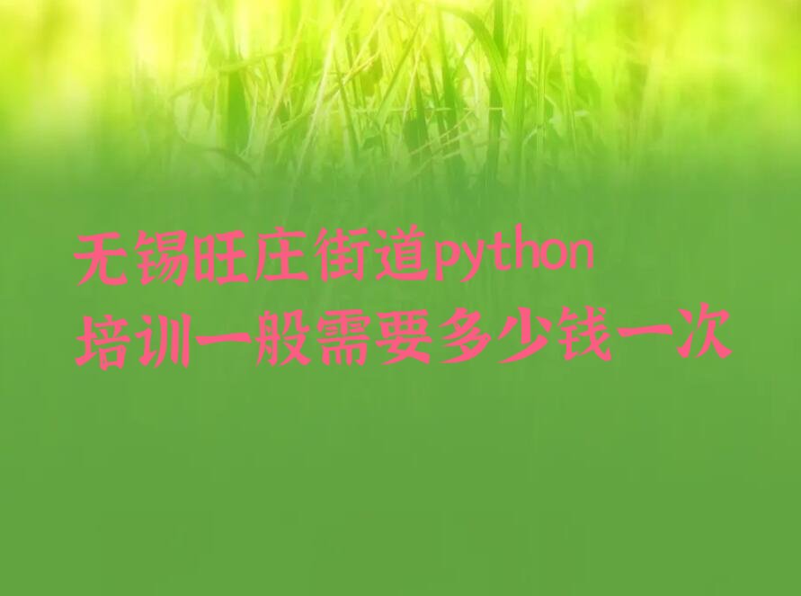 无锡新吴区旺庄街道python培训学校