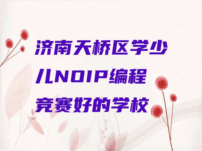 济南天桥区桑梓店街道少儿NOIP编程竞赛培训学校