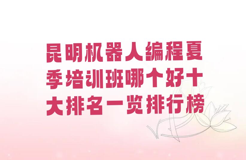 昆明官渡区机器人编程培训学校
