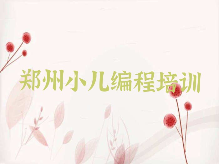 郑州上街区小儿编程培训学校