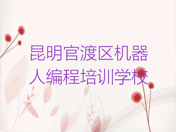 昆明官渡区机器人编程培训学校