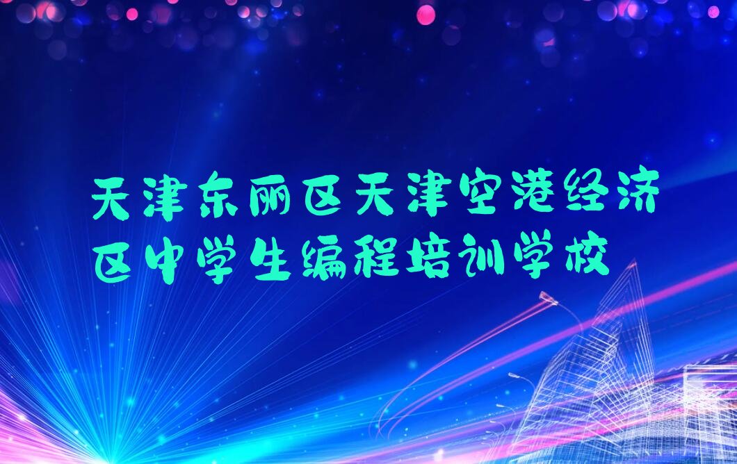 天津东丽区天津空港经济区中学生编程培训学校