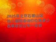 2025年北京石景山区幼儿编程培训价位是多少名单总览公布一览表