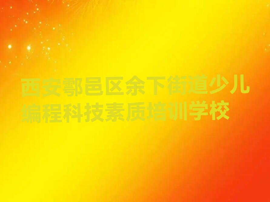 少儿编程科技素质