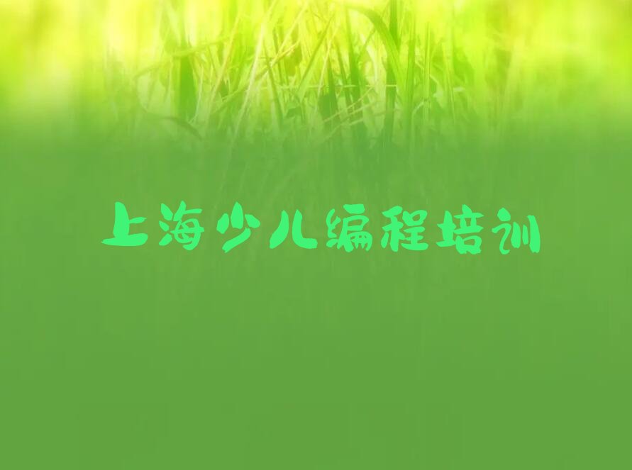 上海少儿编程培训学校