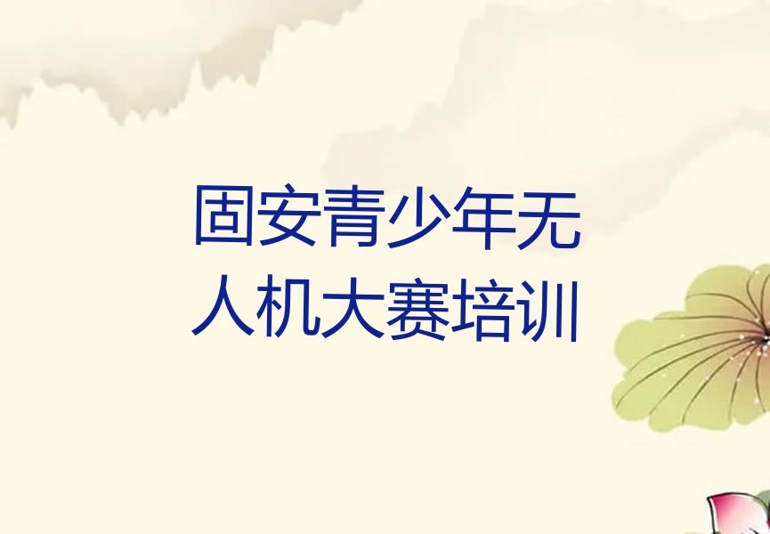 固安青少年无人机大赛培训学校