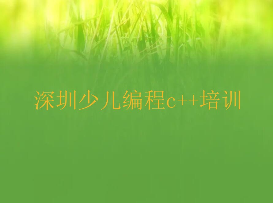 深圳龙岗区龙岗街道少儿编程c++培训学校