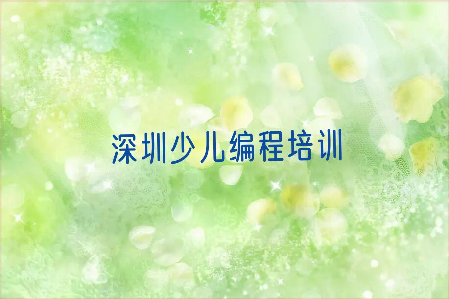 深圳龙岗区少儿编程培训
