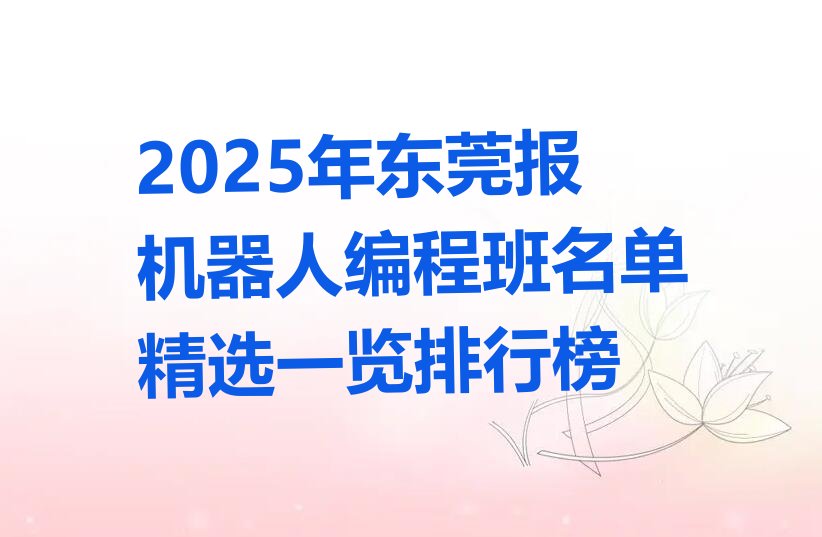 东莞少儿编程培训学校