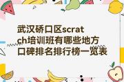 武汉硚口区scratch培训班有哪些地方口碑排名排行榜一览表