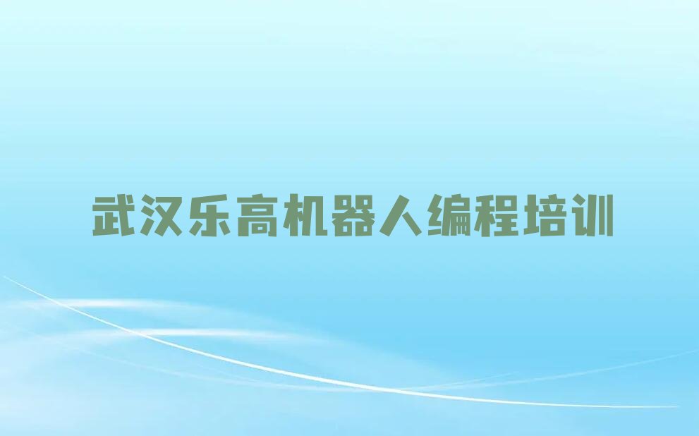 武汉硚口区汉正街道少儿编程培训学校