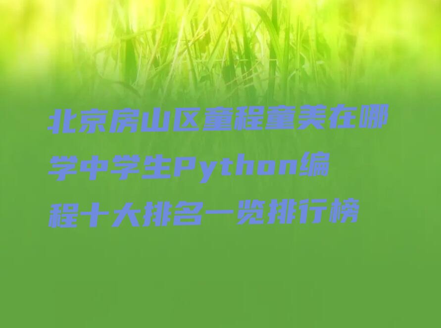 中学生Python编程