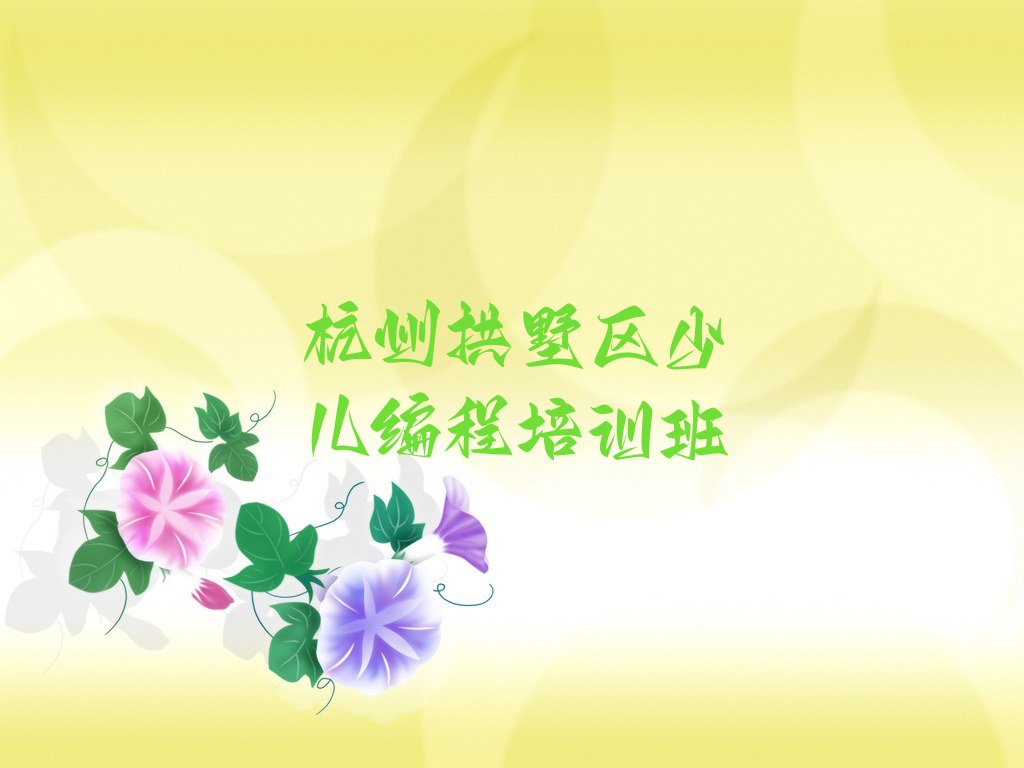 杭州拱墅区少儿编程培训班