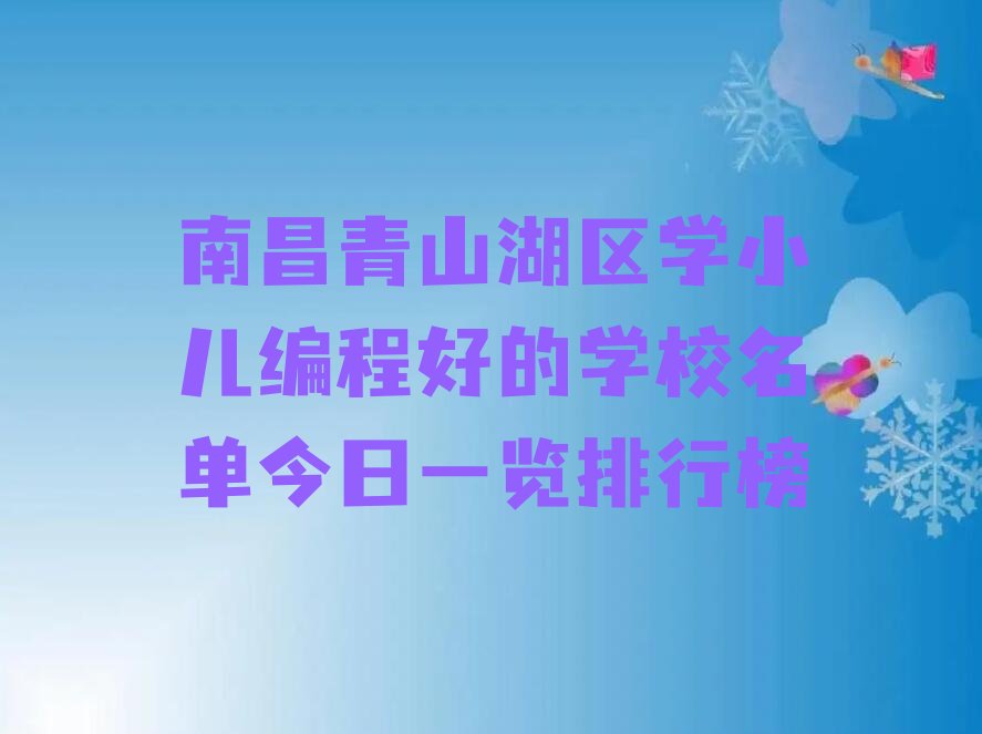 南昌少儿编程培训班
