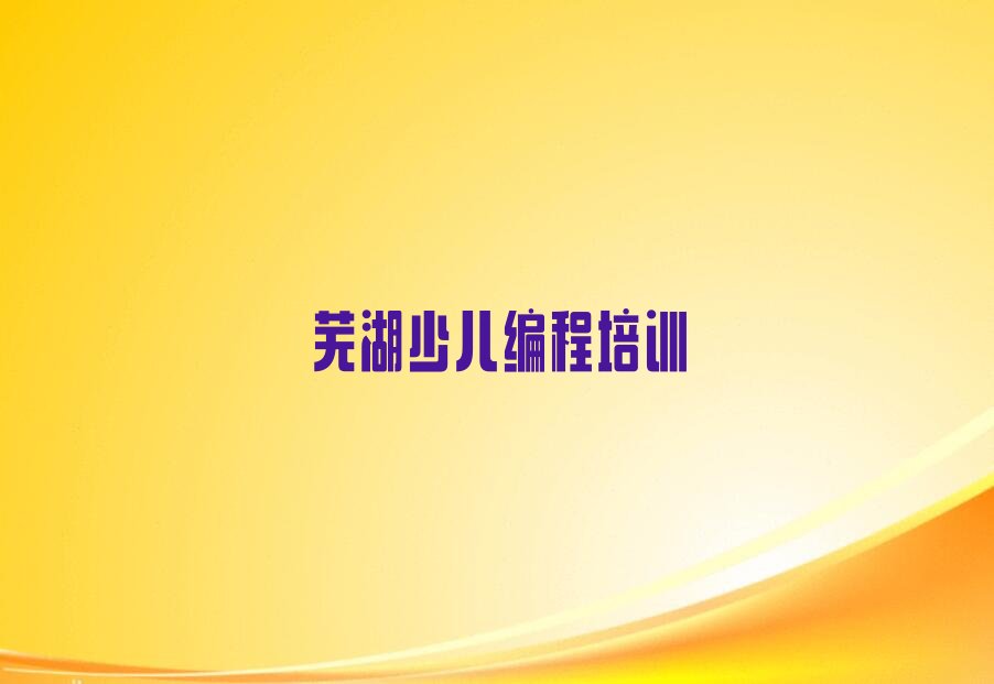 芜湖少儿编程培训学校