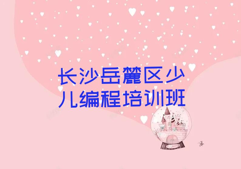 长沙岳麓区少儿编程培训班