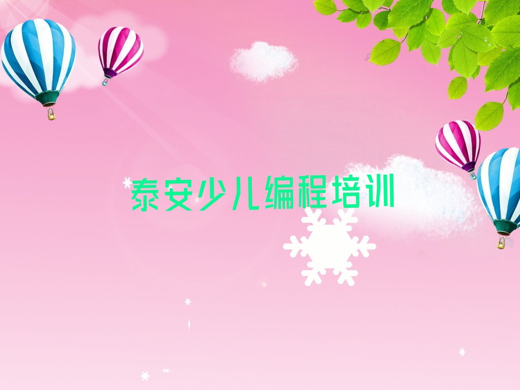 泰安泰山区少儿编程培训班