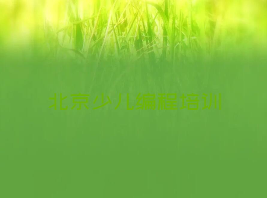 北京朝阳区少儿编程培训班