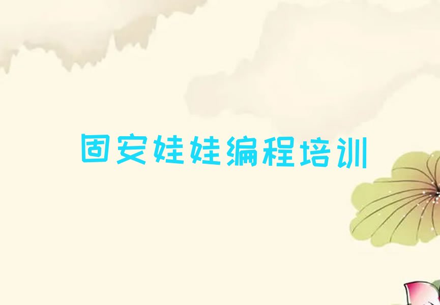 固安大兴区博兴街道娃娃编程培训学校