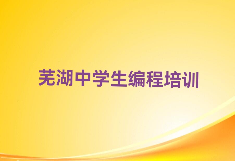 芜湖三山区少儿编程培训中心