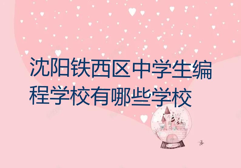 十大沈阳铁西区中学生编程学校有哪些学校排行榜