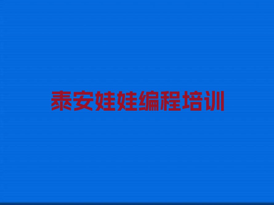 泰安岱岳区下港镇少儿编程培训学校