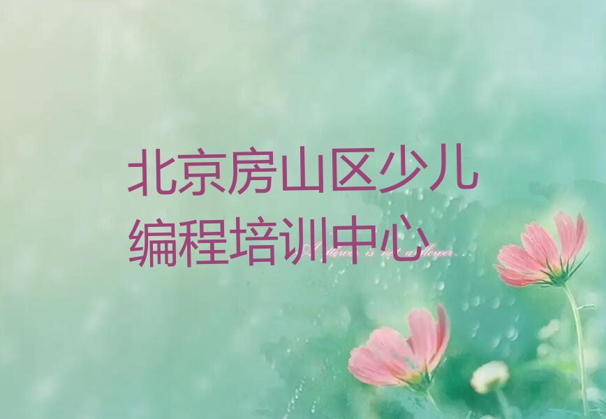 北京房山区少儿编程培训中心
