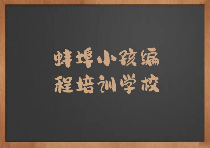 蚌埠小孩编程培训学校