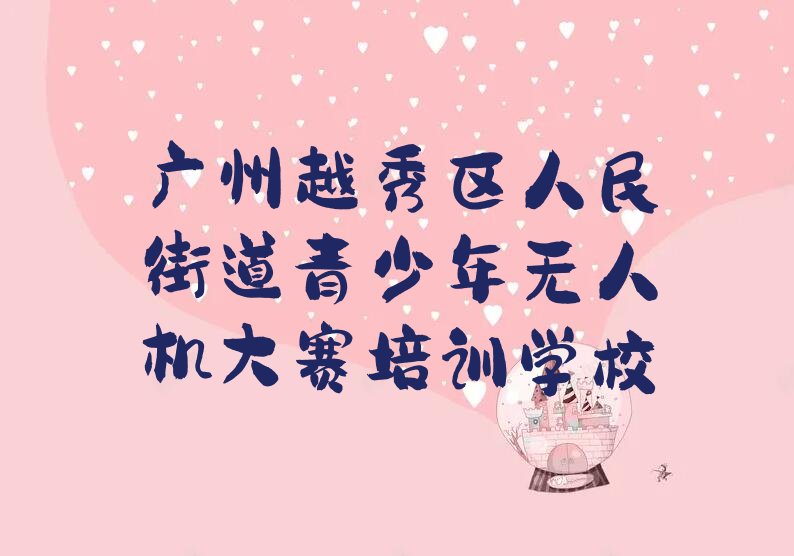 广州越秀区人民街道青少年无人机大赛培训学校