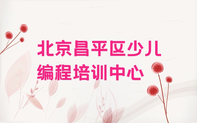北京昌平区少儿编程培训中心