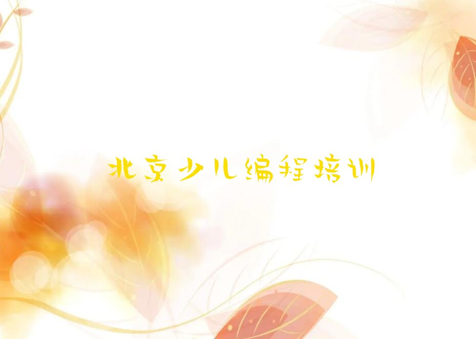 北京少儿编程培训中心